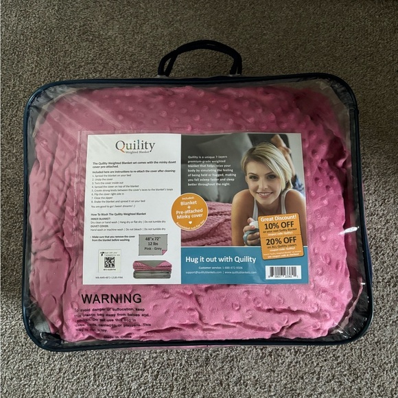 Pink Weighted blanket 12  lbs - Picture 1 of 3